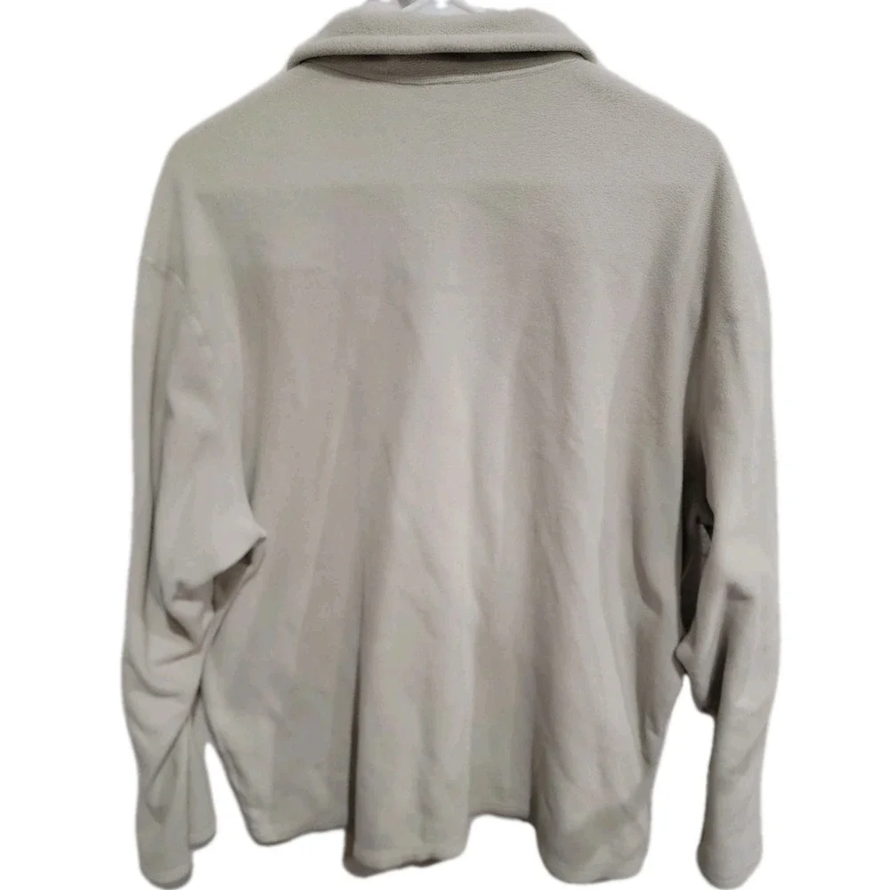 The North Face Men's XL‎ TKA 100 Fleece 1/4 Zip Pullover Jacket Tan Beige Solid